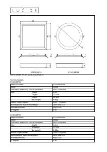 Manual Lucide 07105/18/31 Tendo Candeeiro