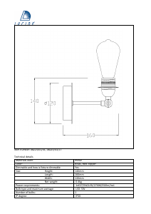 Mode d’emploi Lucide 08223/01/17 Retro Lampe