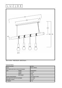 Hướng dẫn sử dụng Lucide 08425/04/30 Jaime Đèn