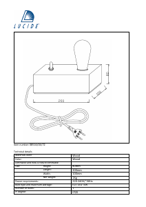 Manuale Lucide 08516/04/72 Edison Lampada