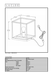 Hướng dẫn sử dụng Lucide 08524/01/30 Arthur Đèn