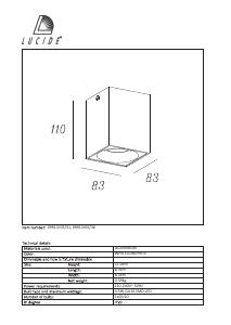 Hướng dẫn sử dụng Lucide 09913/05/31 Bentoo Đèn