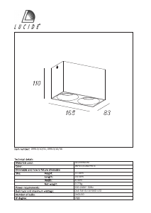 Manual Lucide 09913/10/31 Bentoo Lampă