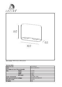 Manuale Lucide 09914/10/36 Bentoo Lampada