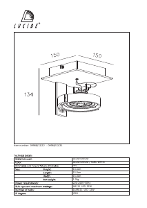 説明書 Lucide 09988/12/31 Spectrum ランプ