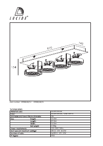 Hướng dẫn sử dụng Lucide 09988/48/31 Spectrum Đèn