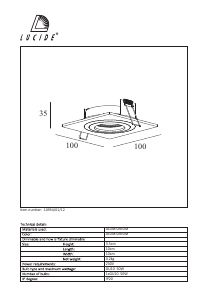 Brugsanvisning Lucide 10954/01/12 Cos Lampe