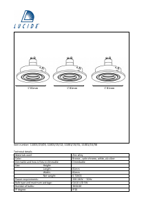 Hướng dẫn sử dụng Lucide 11001/15/12 Focus Đèn