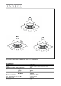 Посібник Lucide 11002/15/31 Focus Лампа