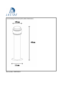 Hướng dẫn sử dụng Lucide 11807/40/12 Mirane Đèn