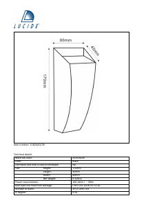 Hướng dẫn sử dụng Lucide 11820/02/30 Twan Đèn