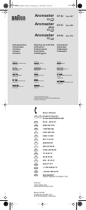 Manuale Braun KF 47 Aromaster plus Macchina da caffè