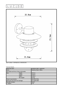 Manual Lucide 11874/01/12 Zico Candeeiro