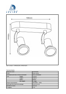 Manual Lucide 11903/10/30 Jaster Candeeiro