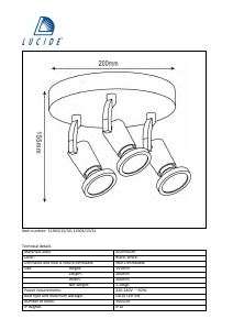 Hướng dẫn sử dụng Lucide 11903/15/30 Jaster Đèn