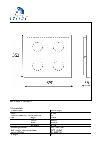 Manual de uso Lucide 12160/28/67 Winx Lámpara