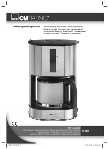 Manual de uso Clatronic KA 3301 Máquina de café
