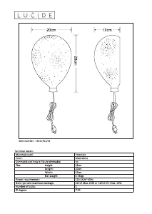 Manuale Lucide 13217/01/31 Balloon Lampada