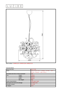 Manual Lucide 13409/11/31 Atoma Lampă