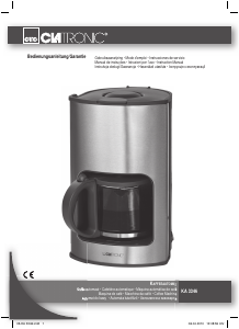 Manual de uso Clatronic KA 3346 Máquina de café