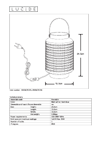 Kasutusjuhend Lucide 13526/01/36 Jamila Lamp