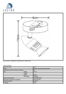 Manuale Lucide 13955/05/03 Caro Lampada