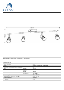 Instrukcja Lucide 13955/20/03 Caro Lampa