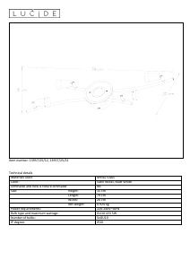 Manual Lucide 13957/25/12 Bingo Candeeiro