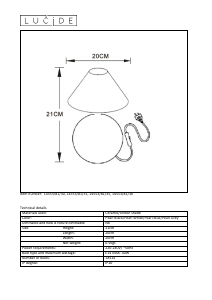 Hướng dẫn sử dụng Lucide 14553/81/31 Faro Đèn