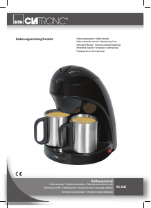 Mode d’emploi Clatronic KA 3442 Cafetière