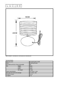 Panduan Lucide 14559/81/39 Tina Lampu