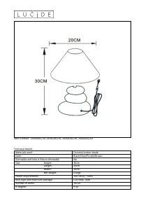 Kasutusjuhend Lucide 14560/81/39 Karla Lamp