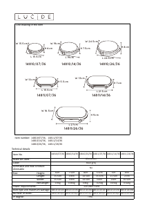 Instrukcja Lucide 14811/14/36 Hublot Lampa