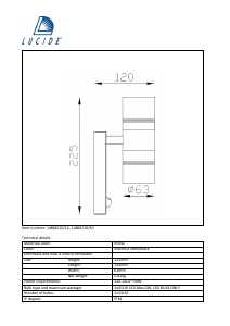 Kasutusjuhend Lucide 14866/10/30 Arne Lamp