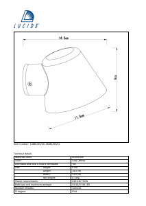 Bruksanvisning Lucide 14881/05/31 Dingo Lampe