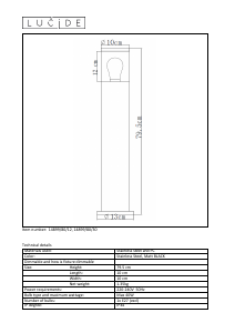 Instrukcja Lucide 14899/80/12 Fedor Lampa