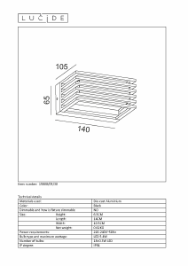 Hướng dẫn sử dụng Lucide 15800/05/30 Malta Đèn