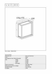 كتيب مصباح 15801/10/30 Singa led Lucide