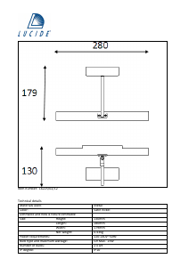 Manuale Lucide 16225/02/12 Ferrady Lampada