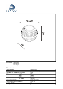 Instrukcja Lucide 17804/06/31 Ayo Lampa