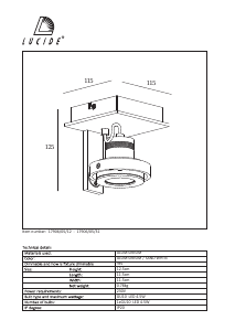 Hướng dẫn sử dụng Lucide 17906/05/31 Landa Đèn