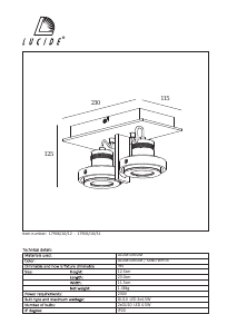 Manual Lucide 17906/10/31 Landa Candeeiro