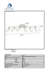 Hướng dẫn sử dụng Lucide 17942/30/36 Laura Đèn