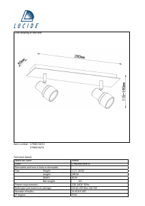 Hướng dẫn sử dụng Lucide 17948/10/31 Sirene Đèn