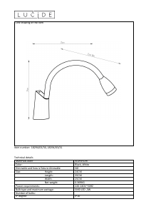 Manual Lucide 18294/03/30 Galen Candeeiro