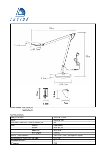 Посібник Lucide 18670/06/30 Linex Лампа