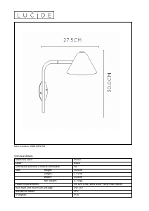 Handleiding Lucide 20215/05/30 Devon Lamp
