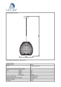 Bruksanvisning Lucide 20401/35/30 Wirio Lampe