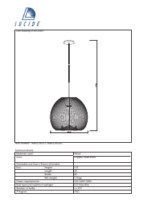 Manual de uso Lucide 20401/45/17 Wirio Lámpara