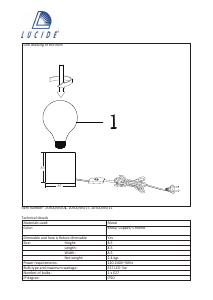 Bruksanvisning Lucide 20500/05/01 Cubico Lampa